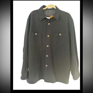 Tommy Bahama Navy Wool Blend Full Button Men’s Shacket L